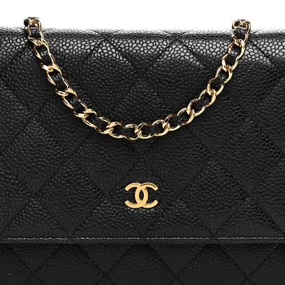 Chanel Caviar Quilted Wallet on Chain WOC Black 8 of 11