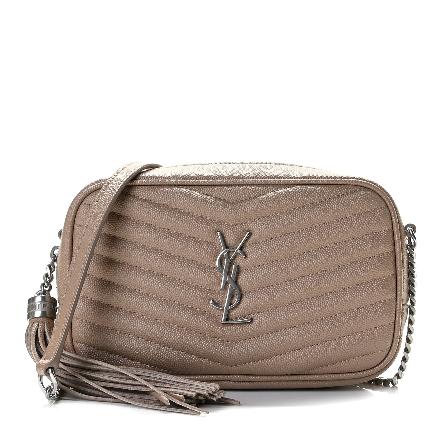 Grain De Poudre Matelasse Monogram Mini Lou Camera Bag Gold Sand