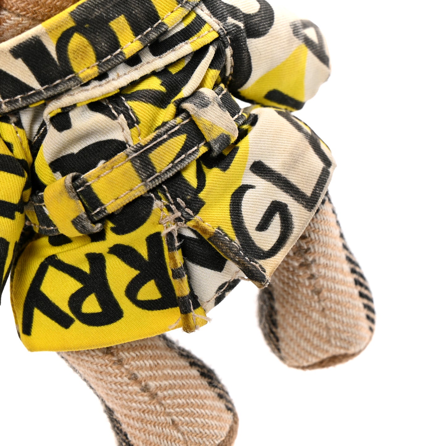 Cashmere Graffiti Print Thomas Trench Teddy Bear Keychain Charm Yellow
