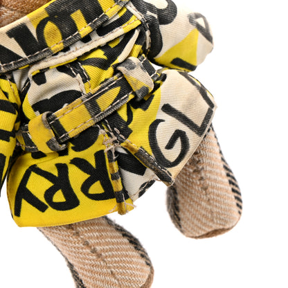 Burberry Cashmere Graffiti Print Thomas Trench Teddy Bear Keychain Charm Yellow 9 of 10