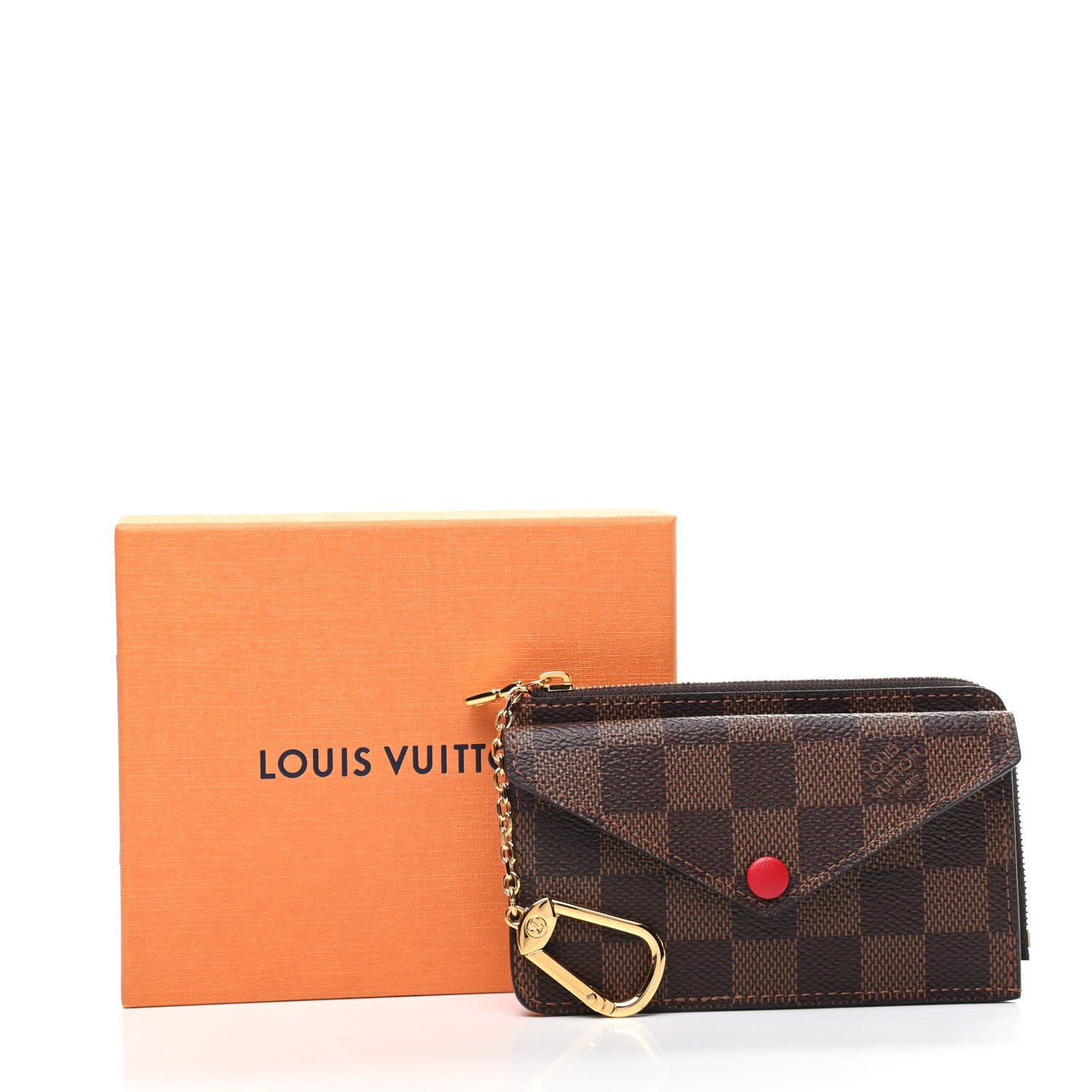 Louis Vuitton Damier Ebene Recto Verso Card Holder Red 7 of 7