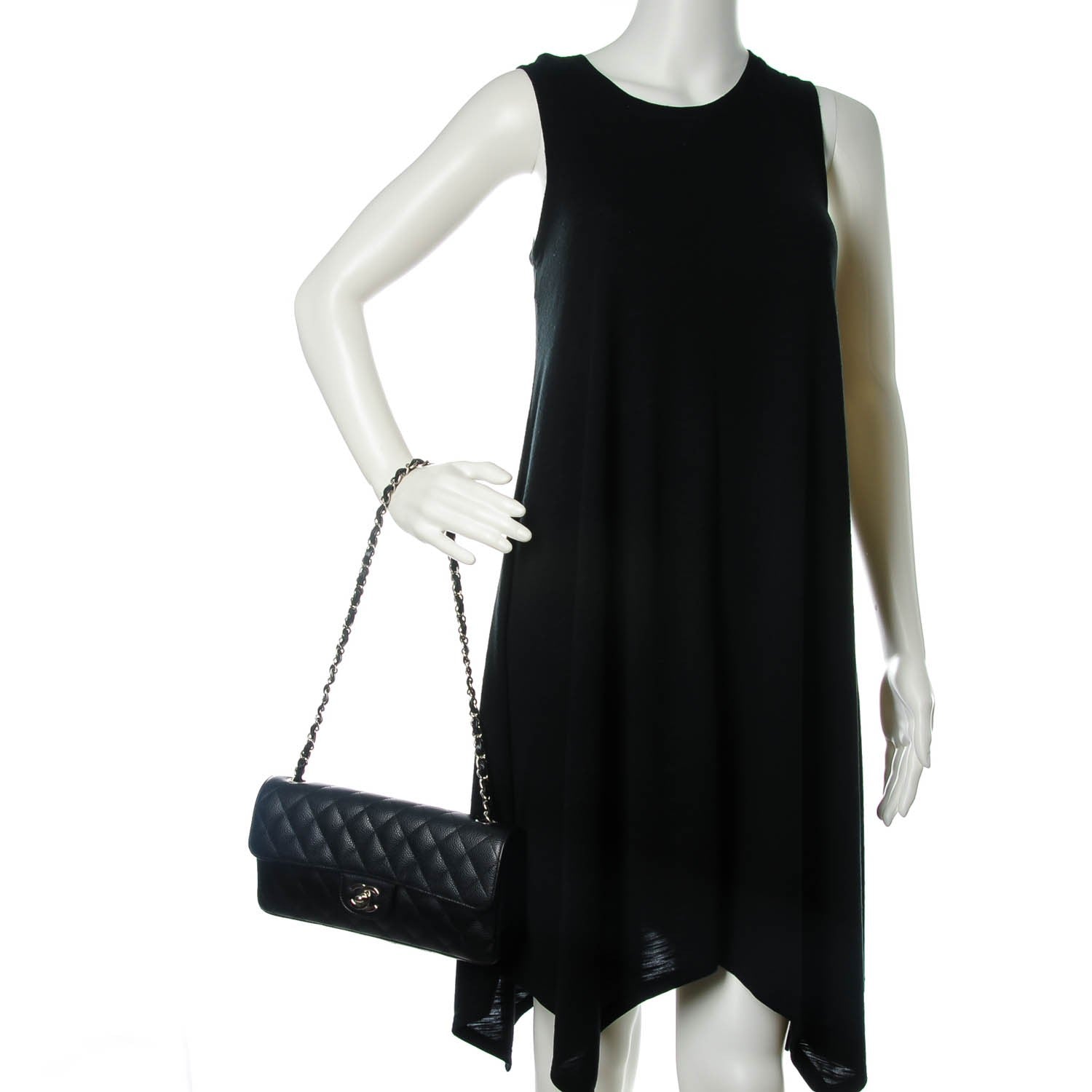 Chanel Caviar Quilted East West Flap Black 2 of 8