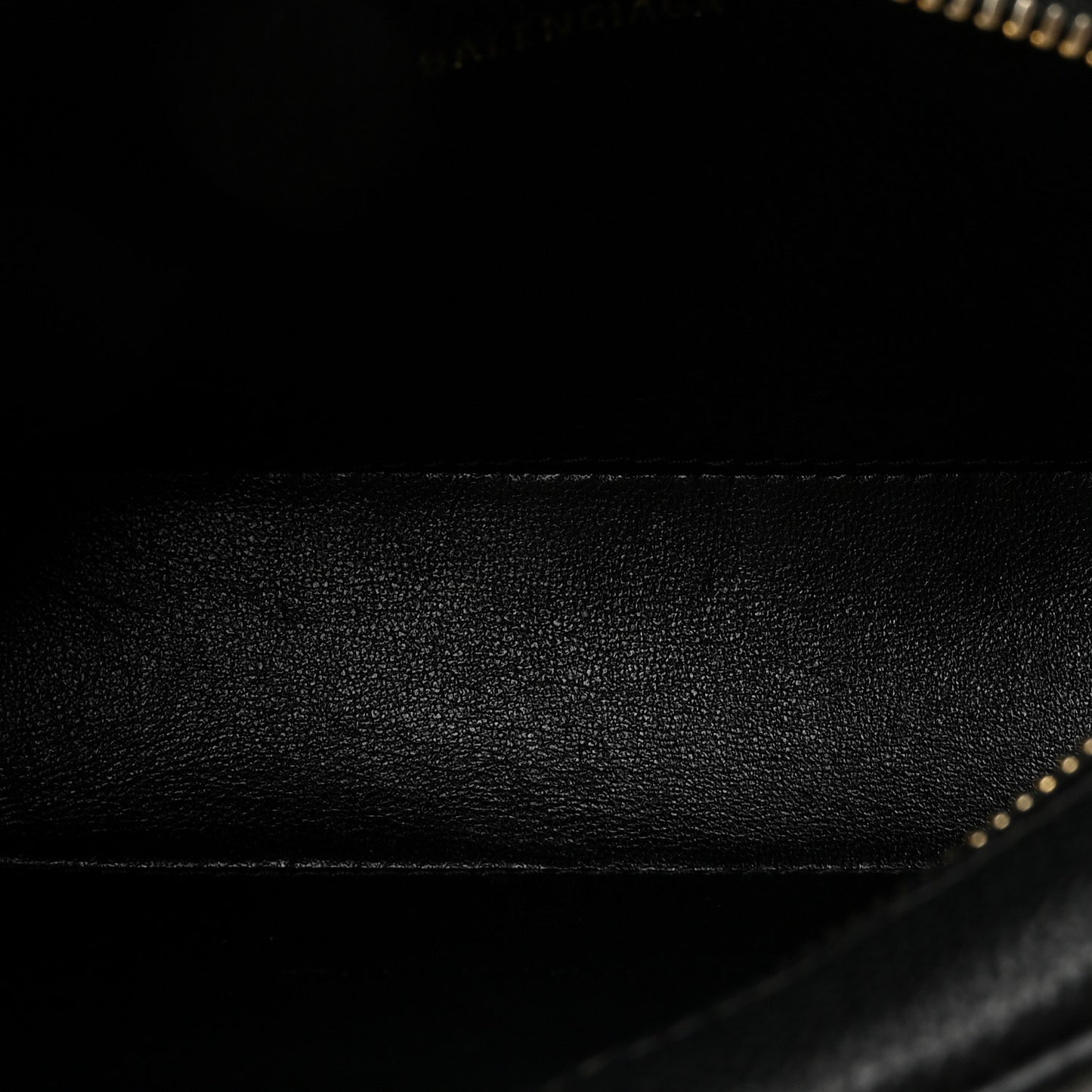 Signature Grained Calfskin Logo XS Ville Camera Bag Black White