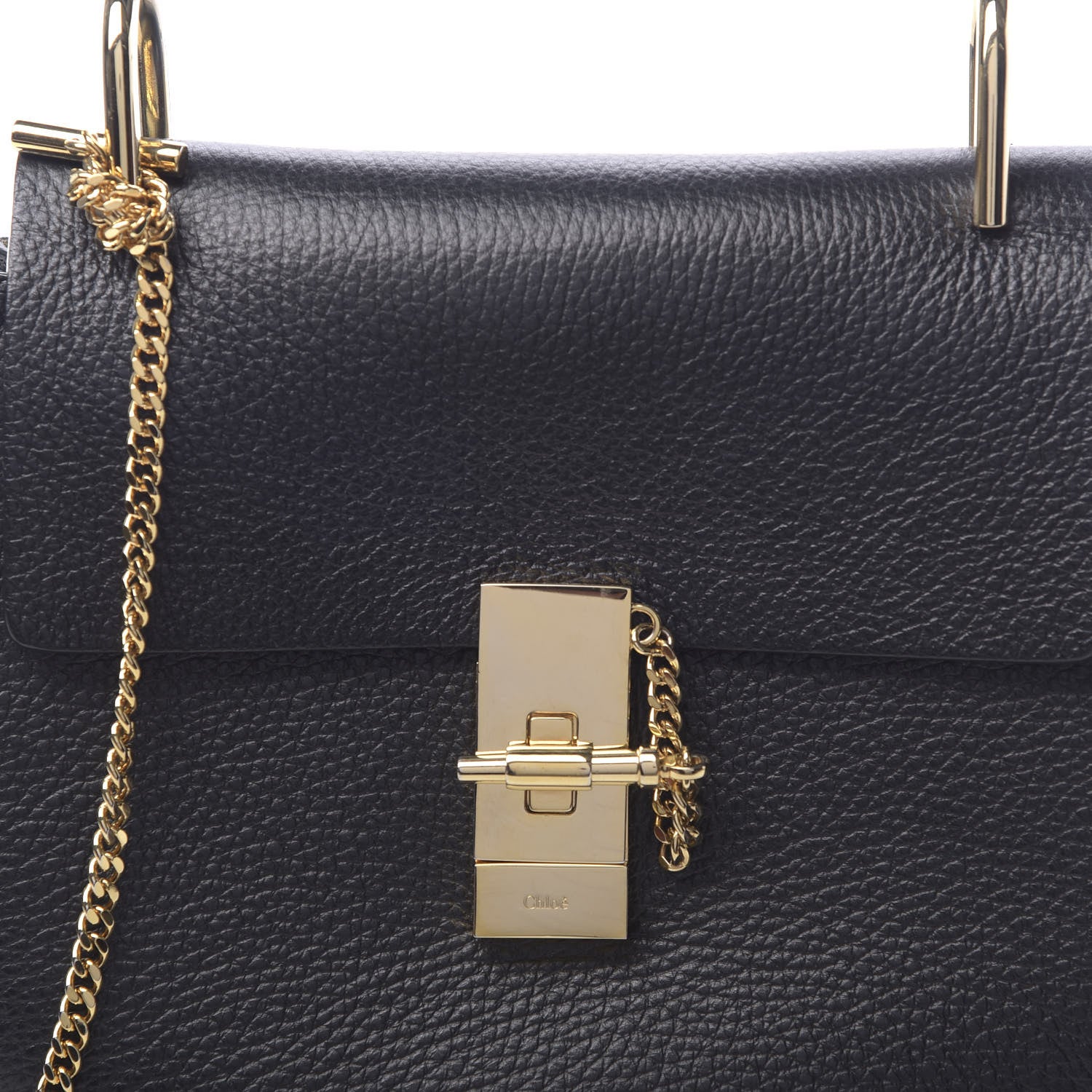 Chloe Grained Lambskin Drew Crossbody Black 10 of 10