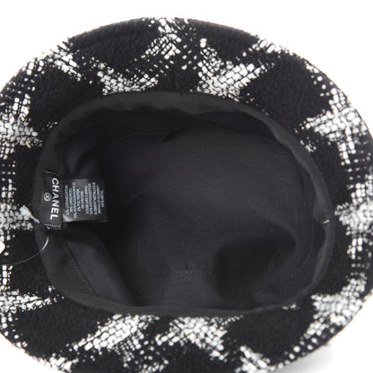Chanel Tweed Bucket Hat M Black White 5 of 7