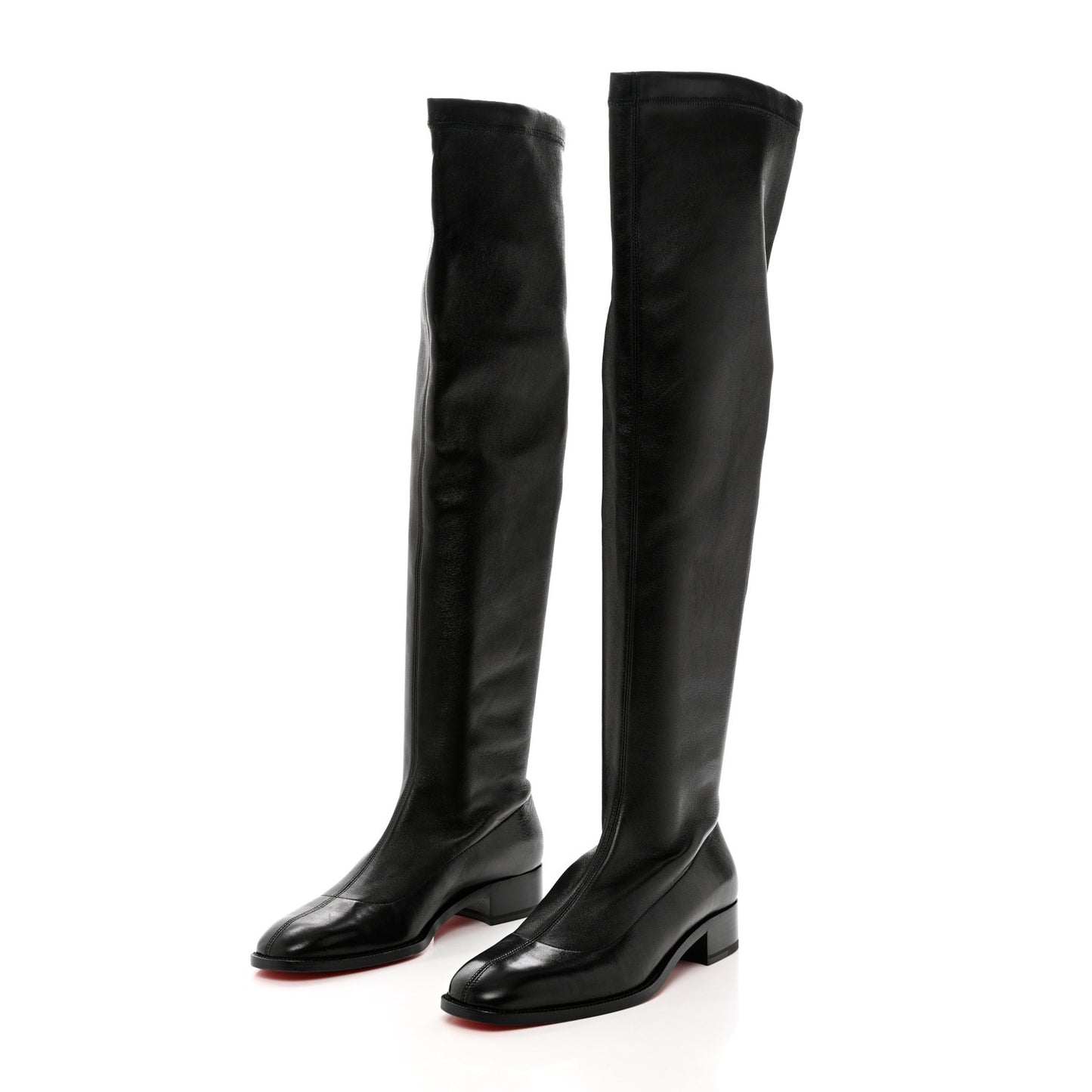Nappa Theophila Stretch Over The Knee Boots 39.5 Black