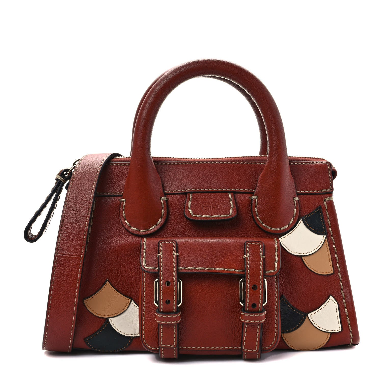 Chloe Buffalo Scallop Patchwork Mini Edith Sepia Brown 1 of 9