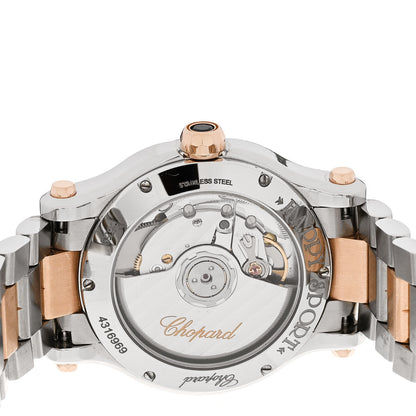 Chopard Stainless Steel 18K Rose Gold 7 Diamond 36mm Happy Sport Automatic Watch 4 of 5