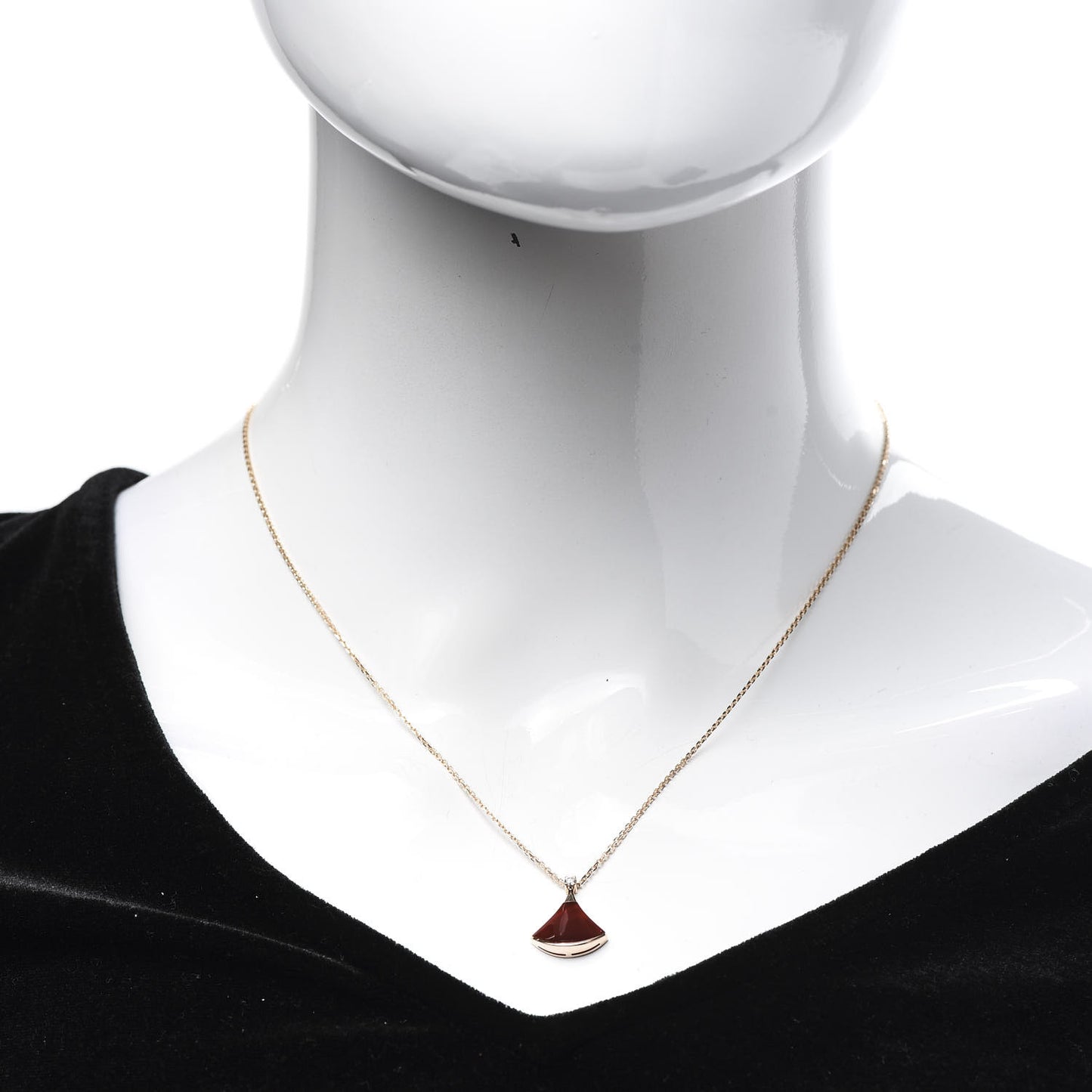 18K Rose Gold Diamond Carnelian Divas' Dream Pendant Necklace