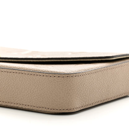 Louis Vuitton Empreinte Monogram Giant Felicie Pochette Tourterelle Creme 8 of 9