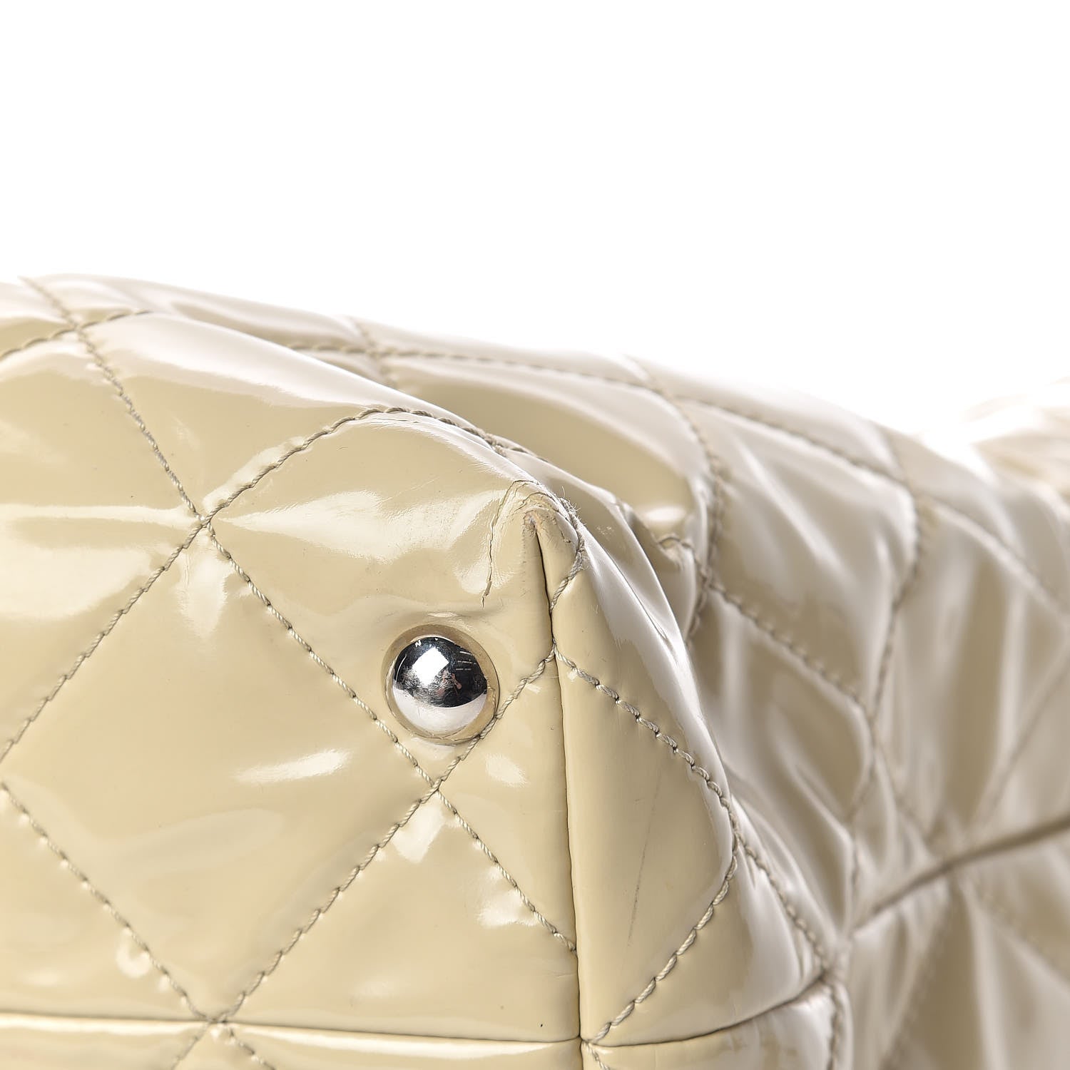Chanel Vinyl Quilted Large In The Business Tote Beige 16 of 20