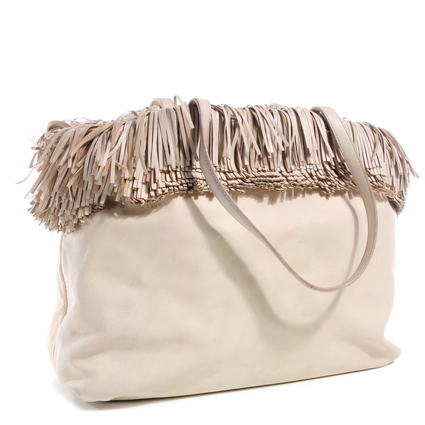 Nappa Leather Frills Tote Cera
