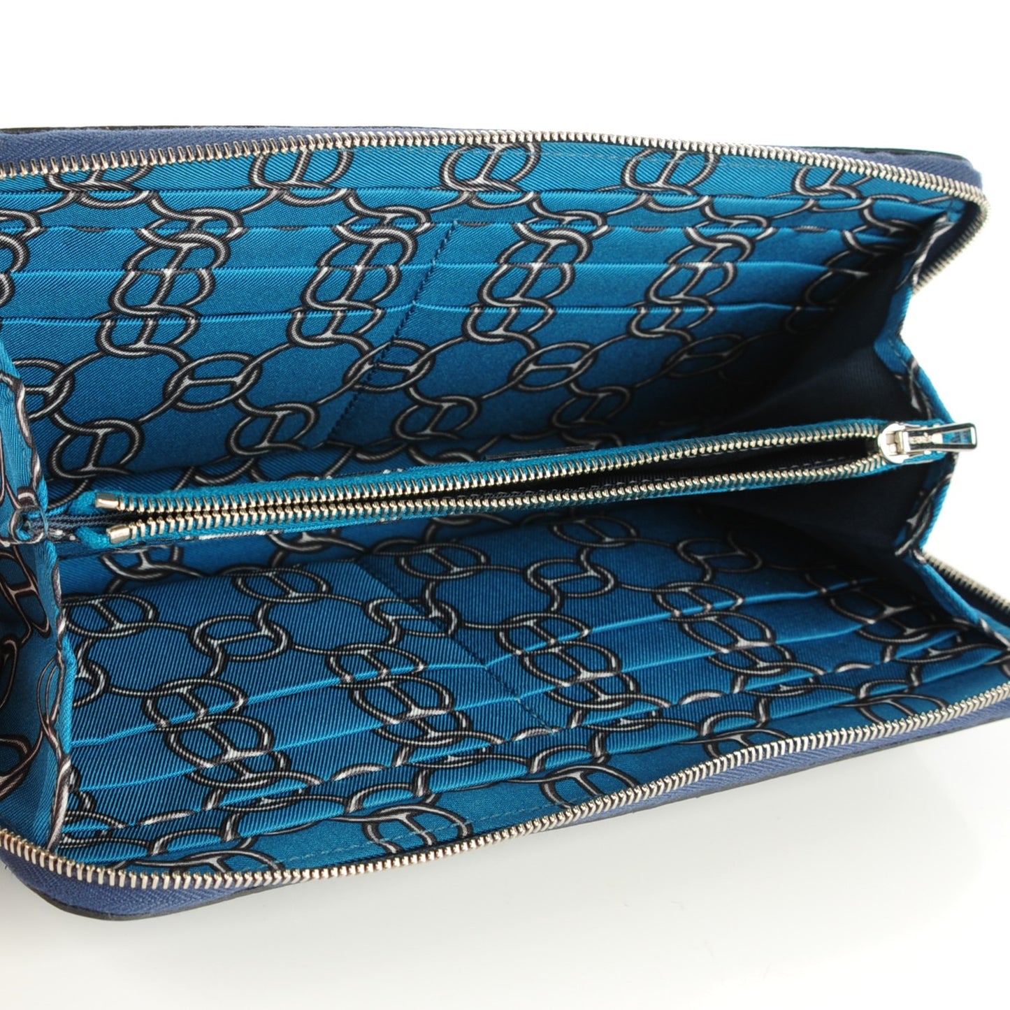 Epsom Silk'In Wallet Bleu Saphir