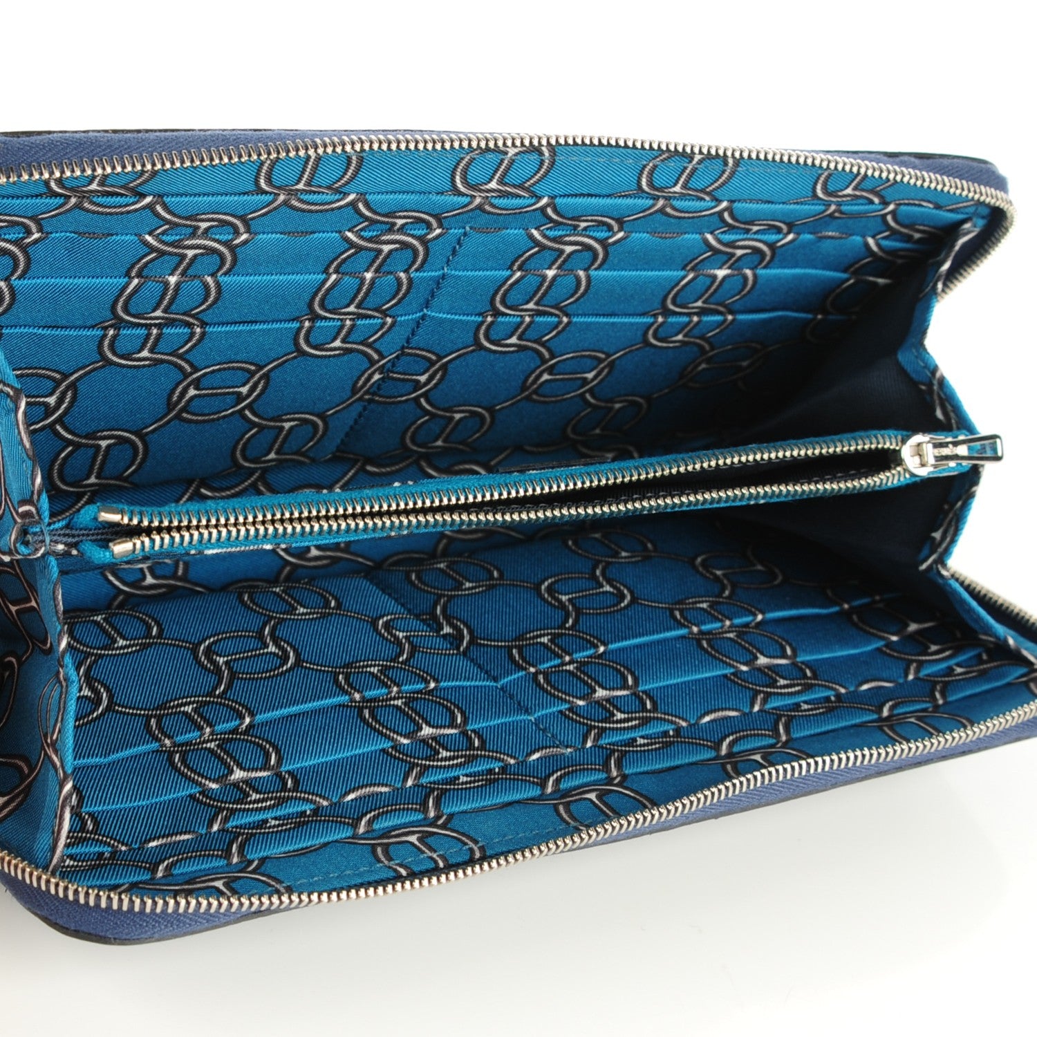 Hermes Epsom Silk'In Wallet Bleu Saphir 8 of 9