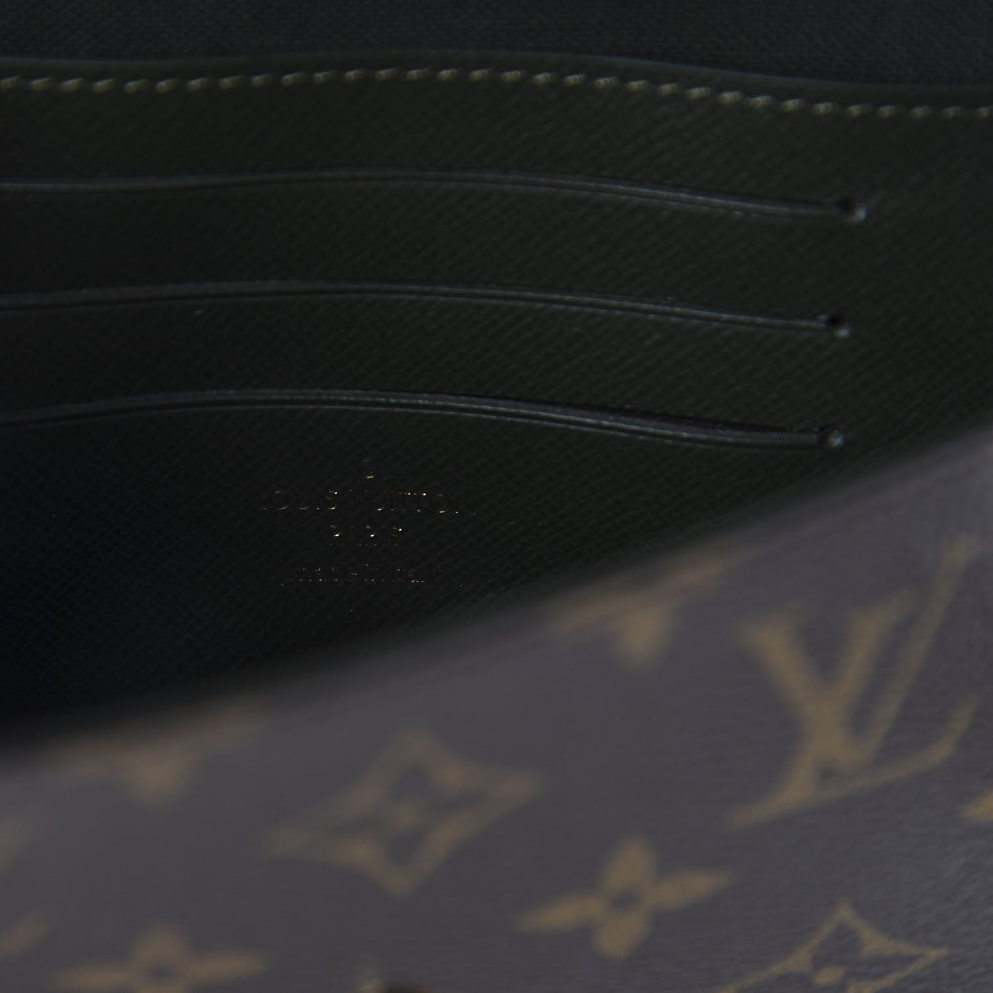 Monogram Felicie Strap & Go Kaki