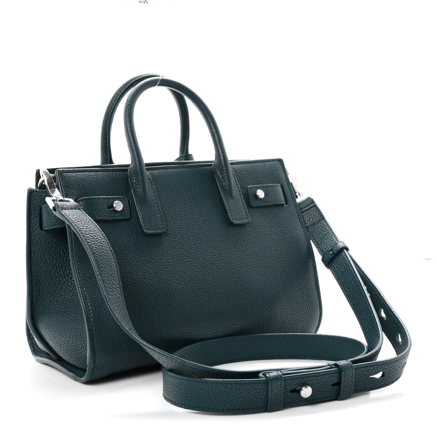 Grained Calfskin Nano Sac De Jour Souple Teal Green