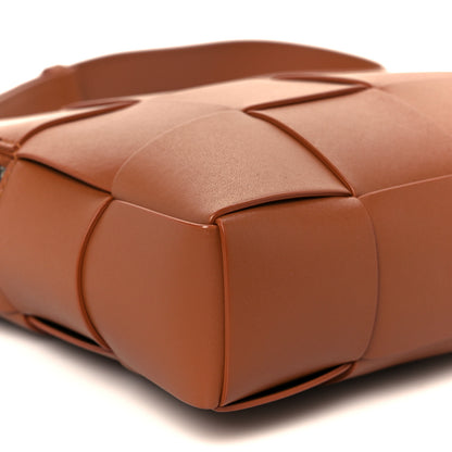 Bottega Veneta Lambskin Maxi Intrecciato Cassette Camera Bag Caramel 8 of 9