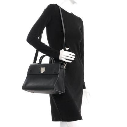 Christian Dior Grained Calfskin Medium Diorever Flap Black 2 of 8