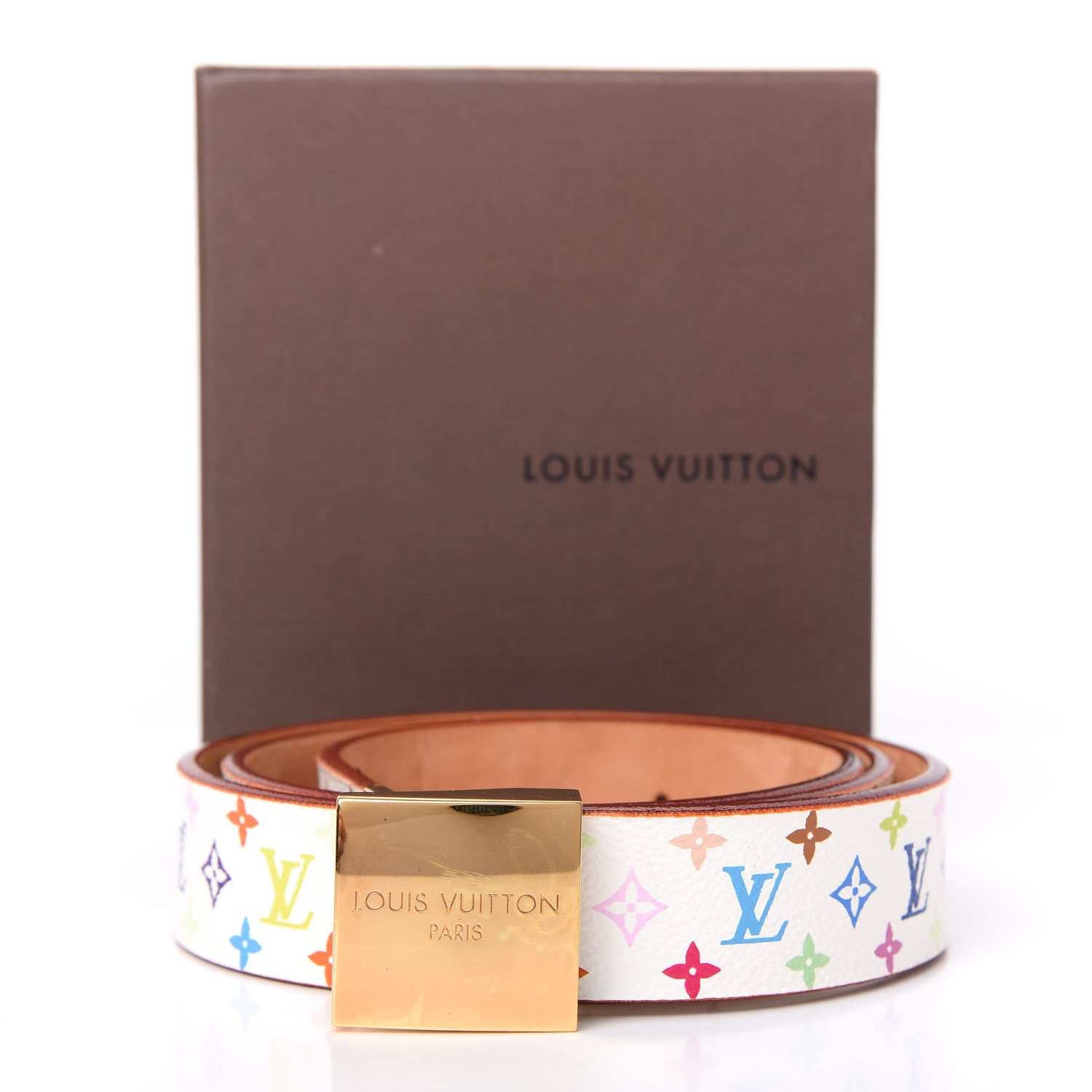 Louis Vuitton Monogram Multicolor Ceinture Belt 90 36 White 6 of 6