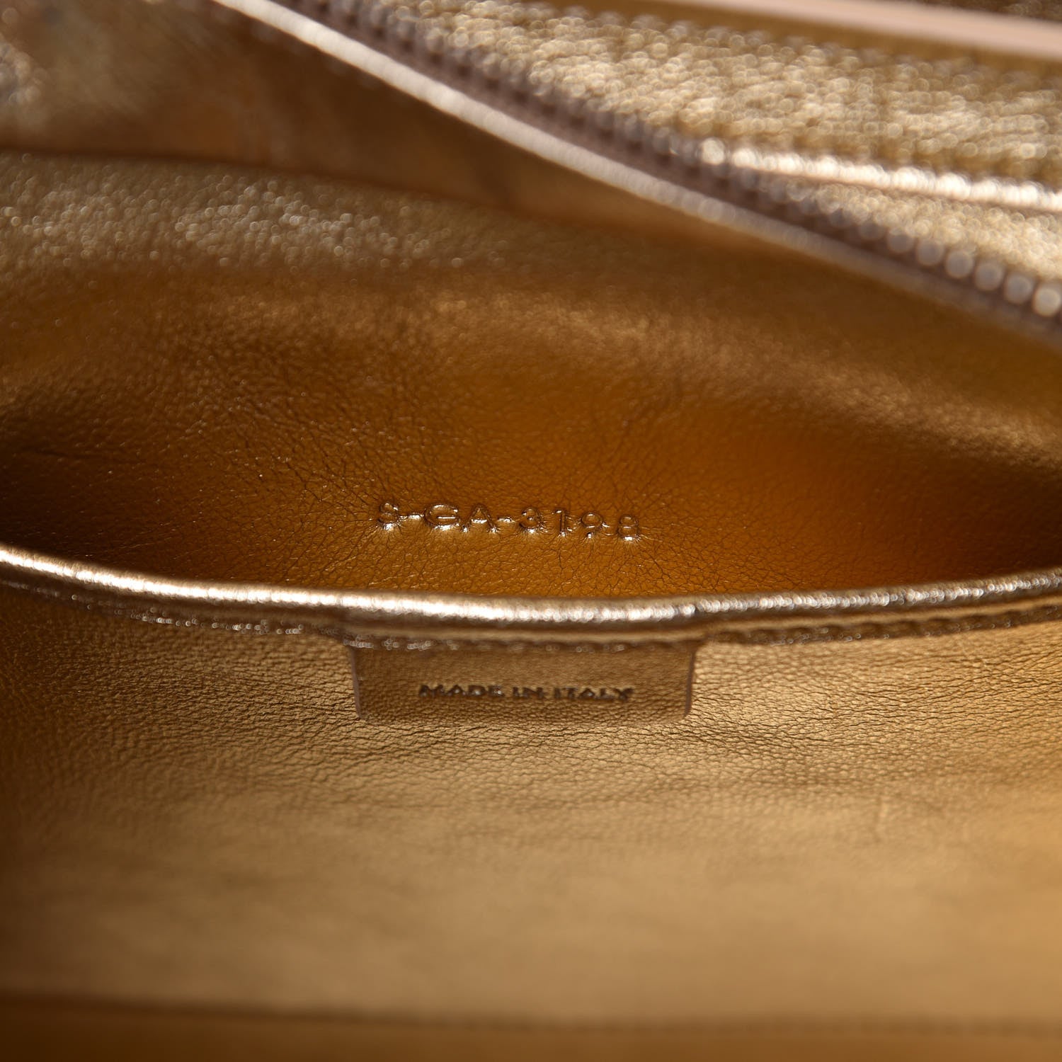 Celine Laminated Lambskin Nano Luggage Gold 6 of 13