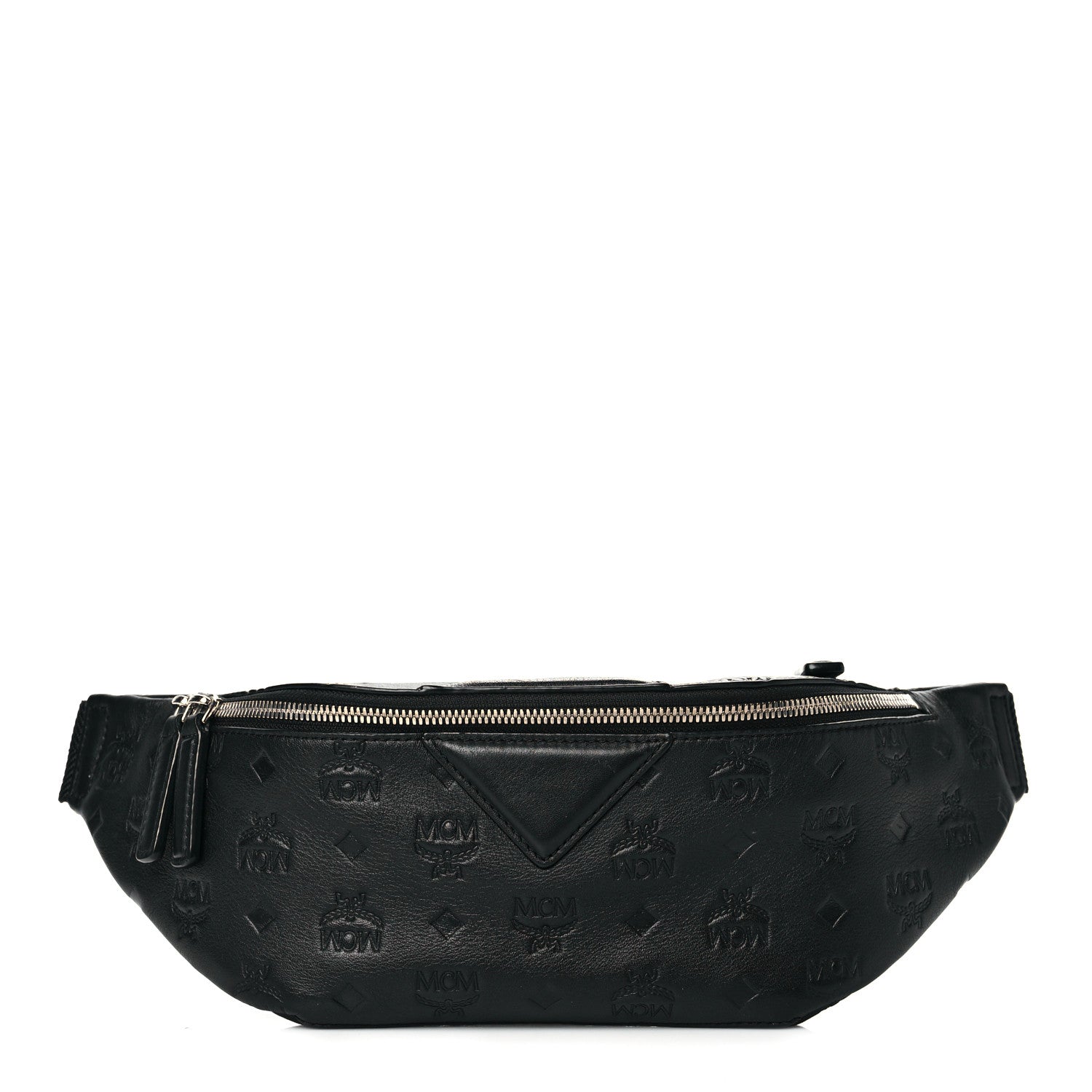 MCM Calfskin Ottomar Monogram Fursten Belt Bag Black 1 of 10