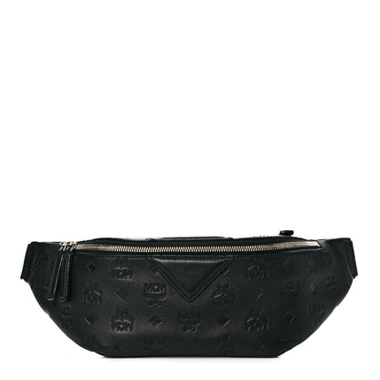 MCM Calfskin Ottomar Monogram Fursten Belt Bag Black 1 of 10