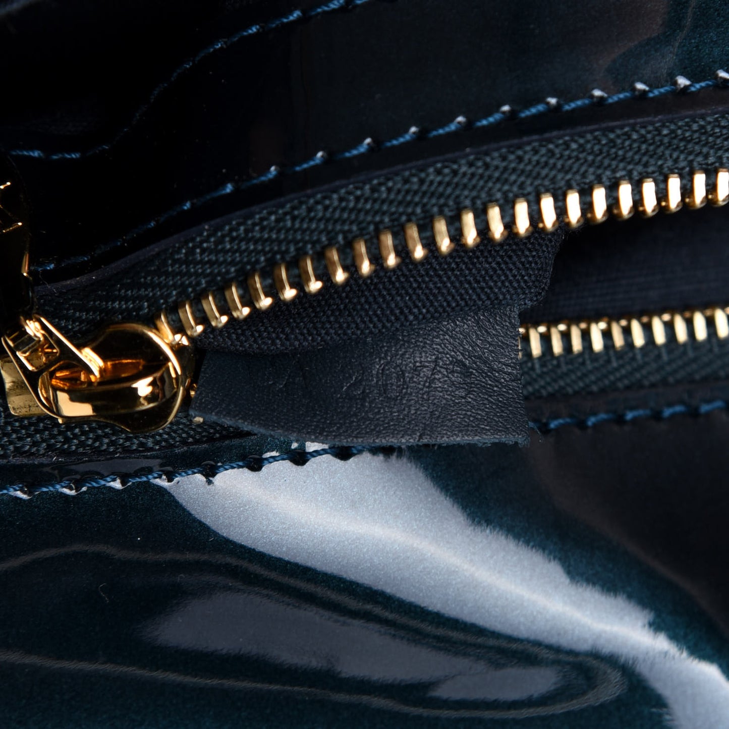 Patent Sobe Clutch Blue Nuit