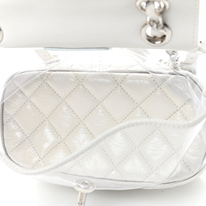 Chanel Crumpled Calfskin PVC Quilted Backpack White 5 of 10
