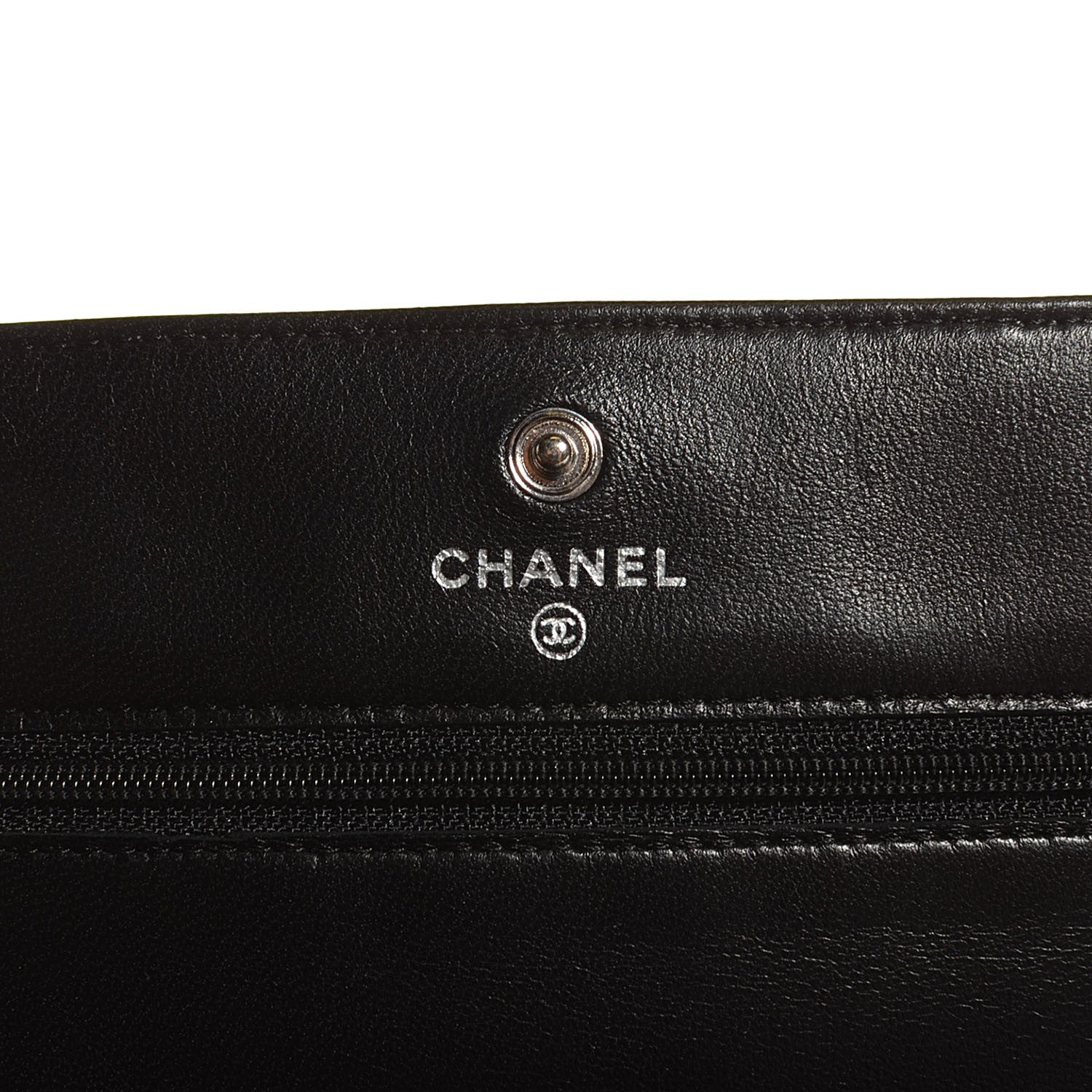 Chanel Lambskin Quilted Wallet On Chain WOC Black 6 of 8