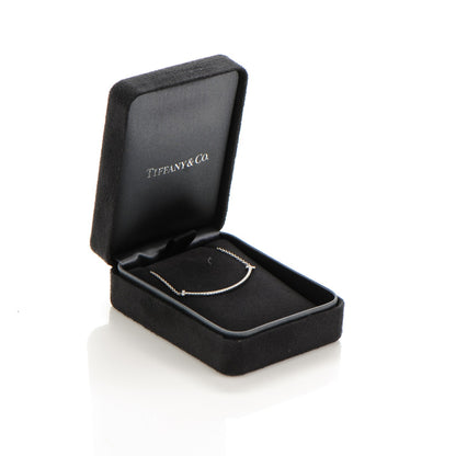 Tiffany 18K White Gold Diamond Small T Smile Pendant Necklace 6 of 6