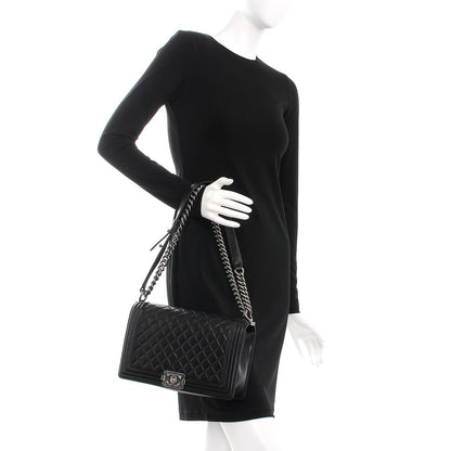 Chanel Calfskin Quilted New Medium Boy Flap Black 2 of 8