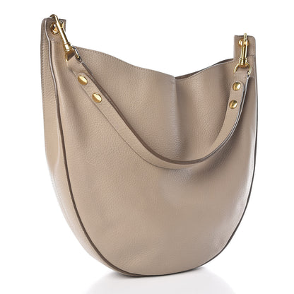 Celine Crisped Calfskin Medium Hobo Light Taupe 3 of 12