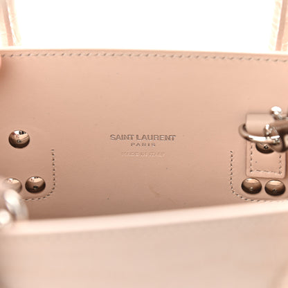 Saint Laurent Calfskin Crocodile Embossed Baby Sac De Jour Rose Antic 6 of 10