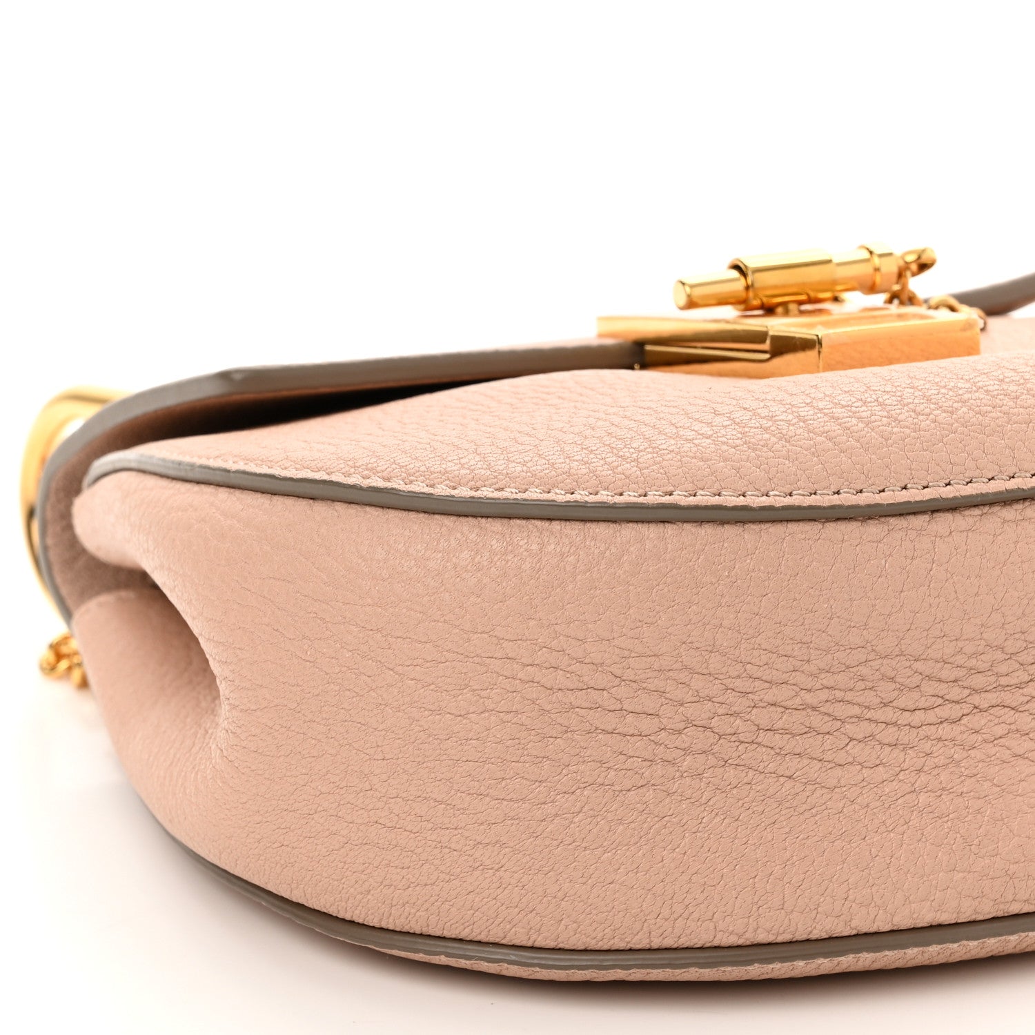 Chloe Grained Lambskin Mini Drew Shoulder Bag Cement Pink 8 of 9