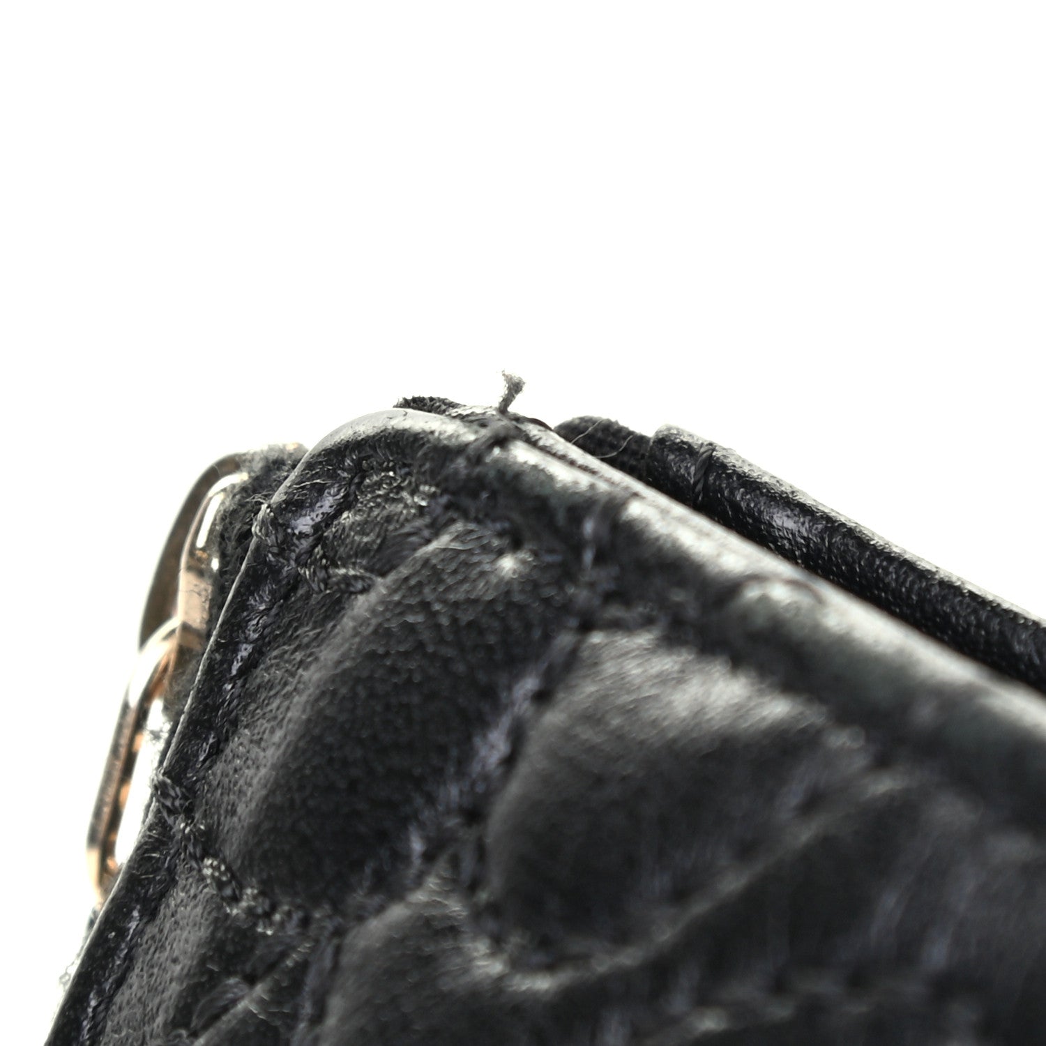 Chanel Lambskin Camellia Embossed Key Holder Case Black 8 of 9