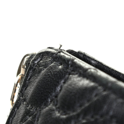 Chanel Lambskin Camellia Embossed Key Holder Case Black 8 of 9