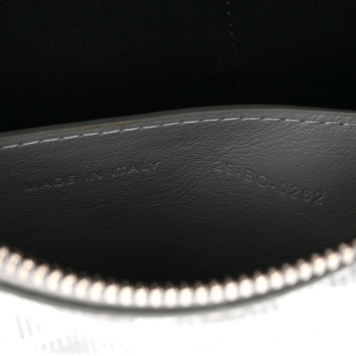 Coated Canvas CD Diamond Pouch Grey