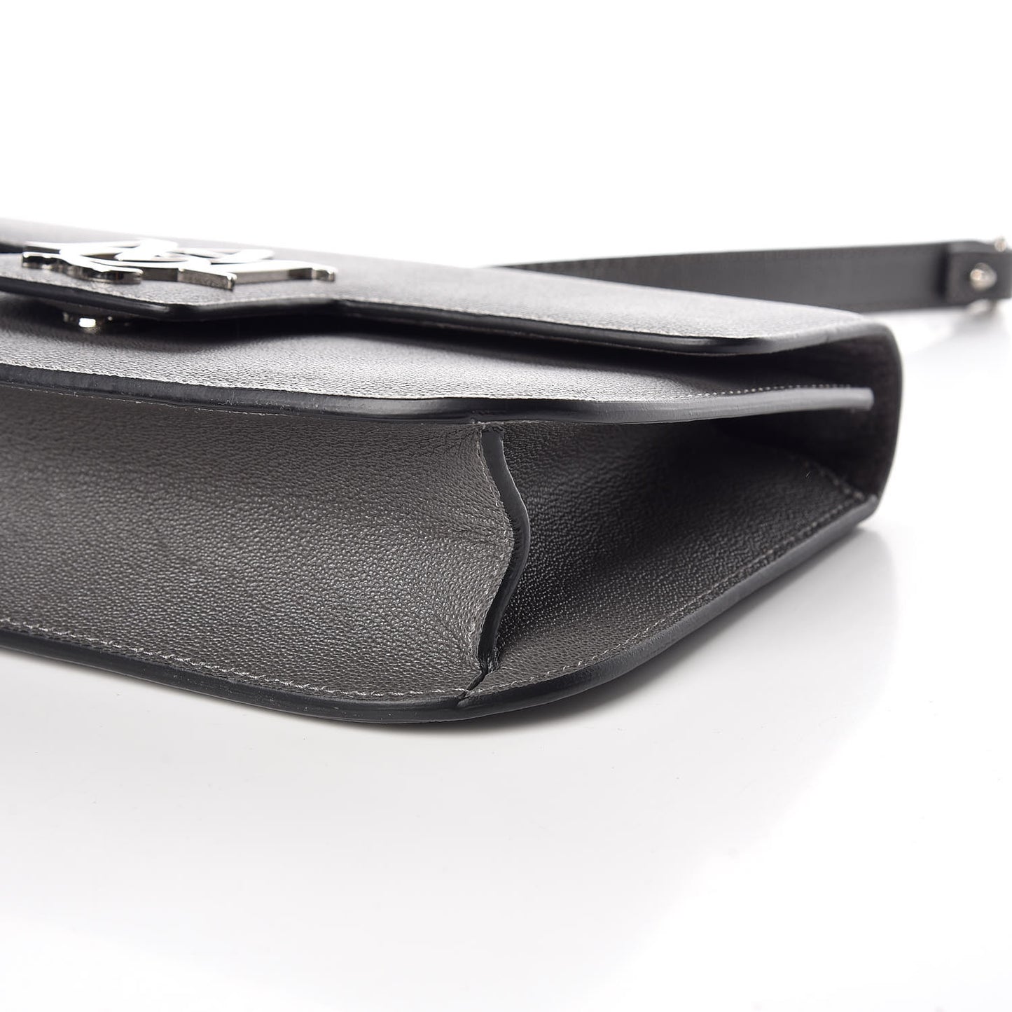 Calfskin Medium Insignia Flap Grey