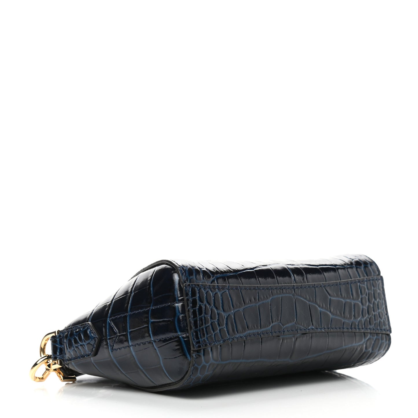 Calfskin Crocodile Embossed Nano Antigona Navy