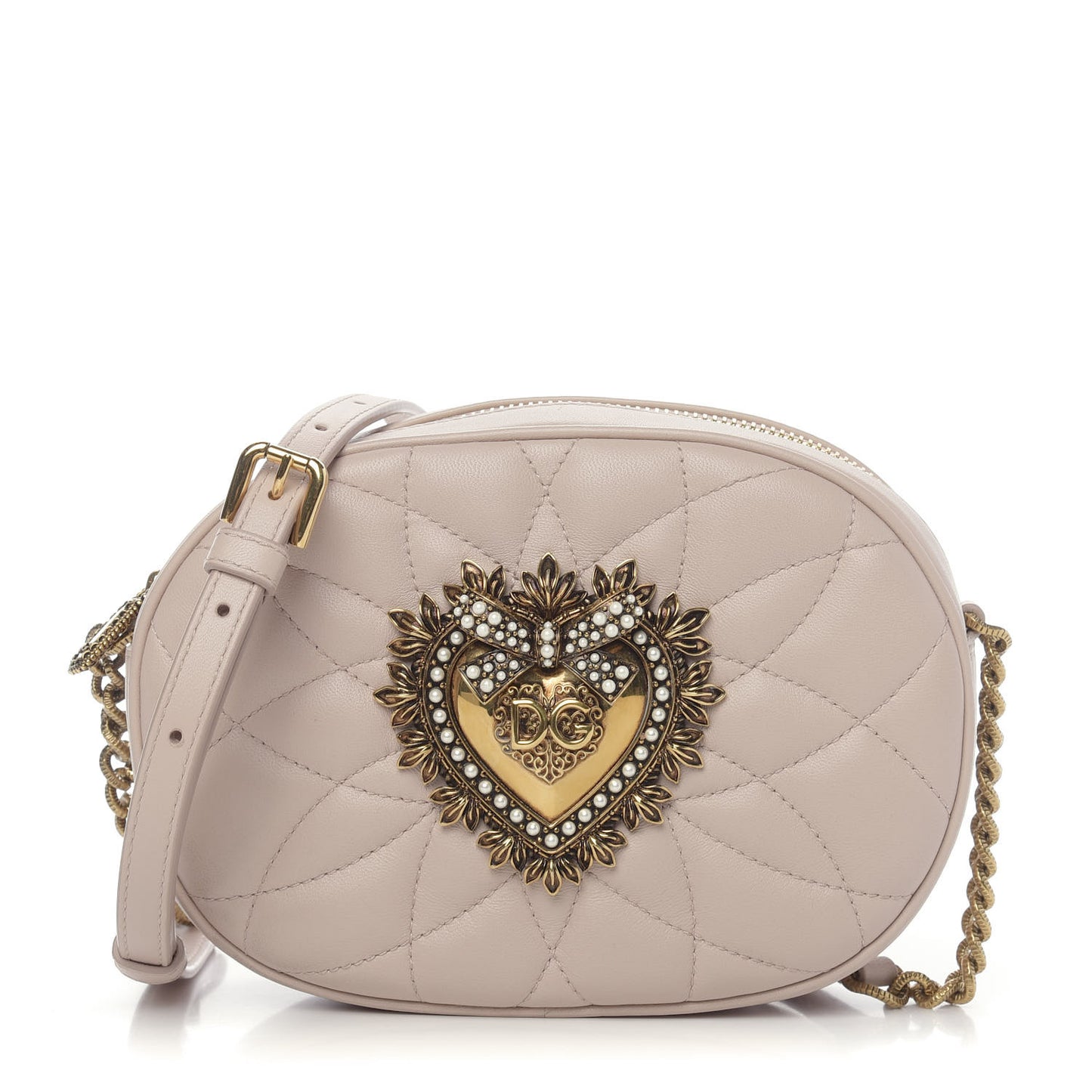 Calfskin Devotion Crossbody Bag Cipria