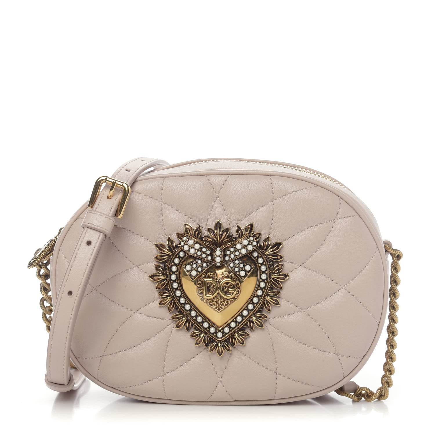 Dolce & Gabbana Calfskin Devotion Crossbody Bag Cipria 1 of 9