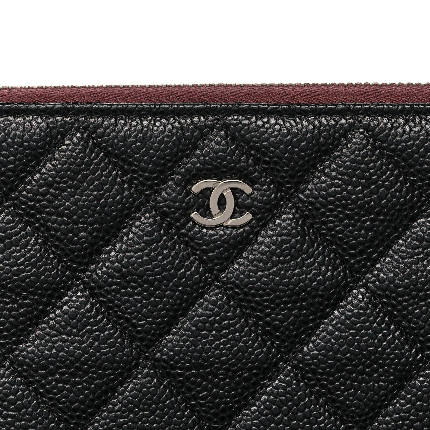 Caviar Quilted Document Portfolio Holder Black