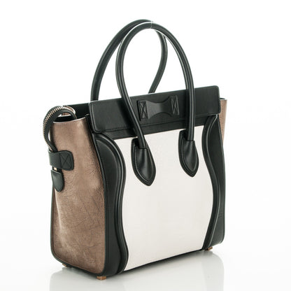 Celine Bullhide Calfskin Suede Micro Tri-Color Luggage Khaki 3 of 6