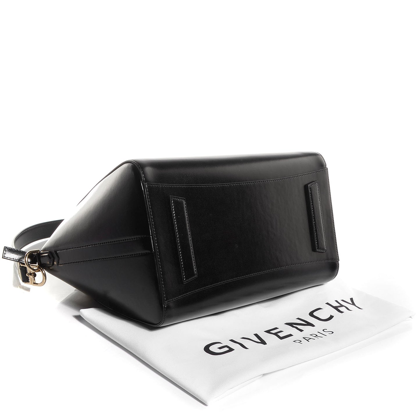 Shiny Lord Calfskin Medium Antigona Black