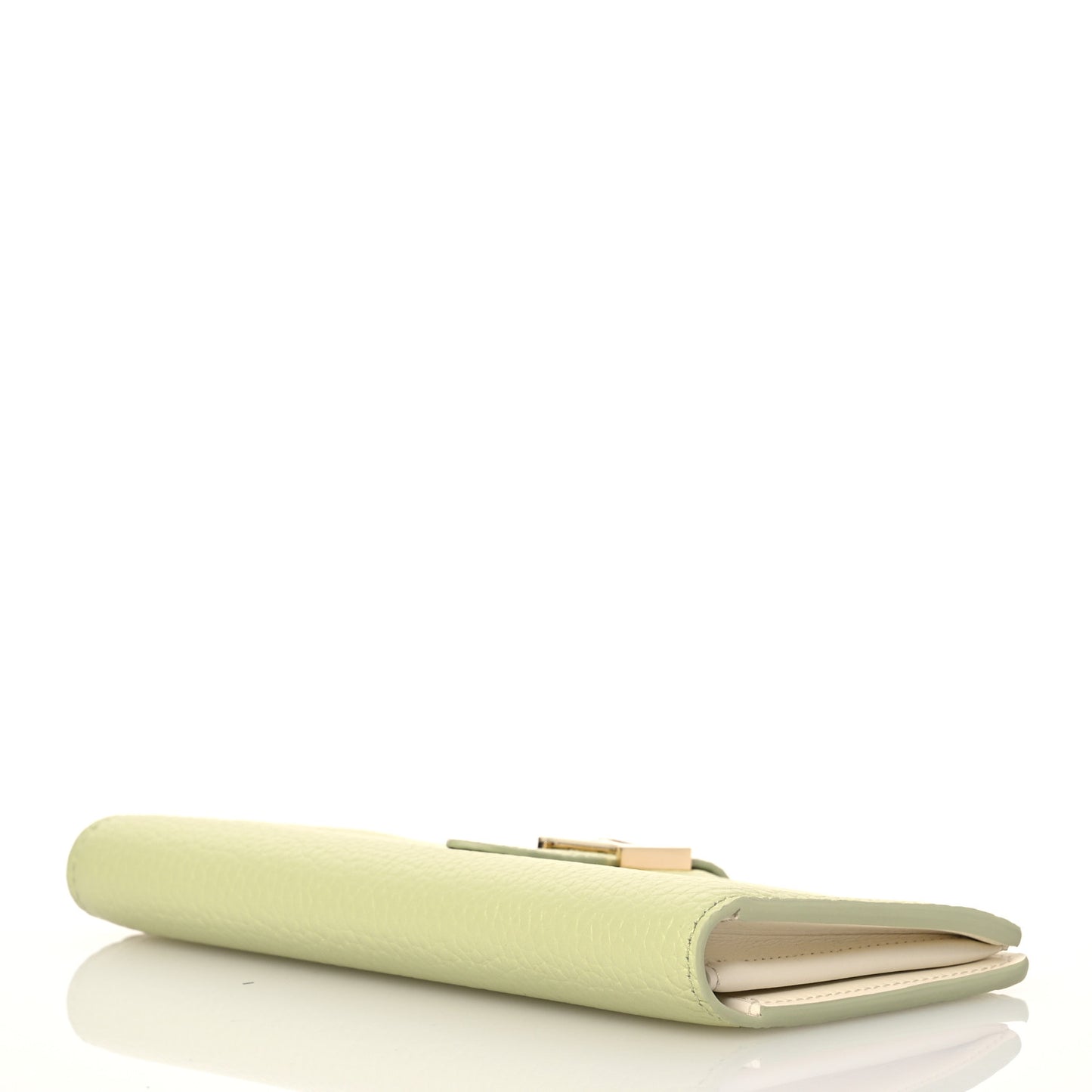 Taurillon LV Vertical Capucines Wallet Vert Asnieres Green