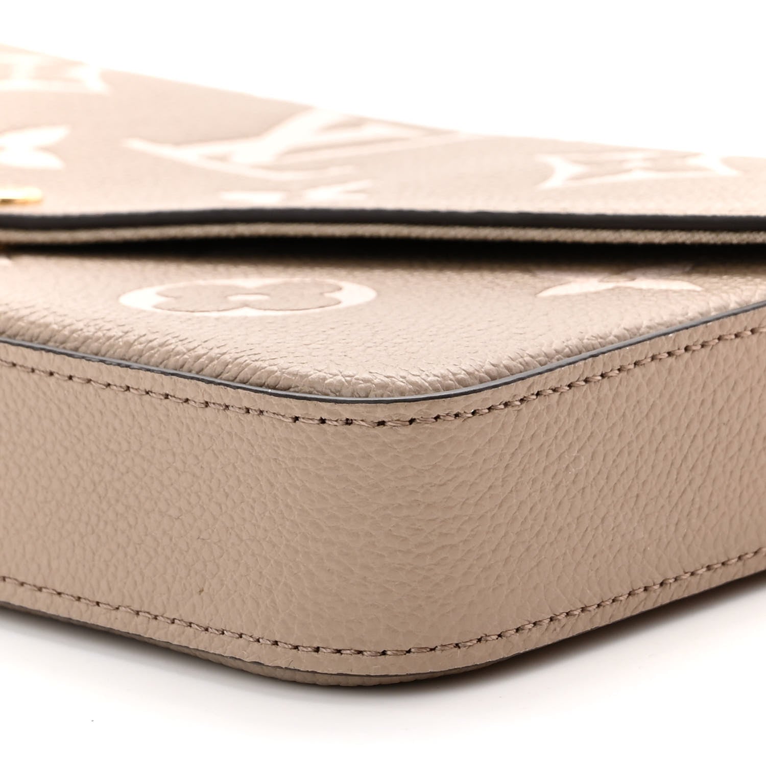 Louis Vuitton Empreinte Monogram Giant Felicie Pochette Tourterelle Creme 10 of 11