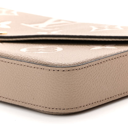 Louis Vuitton Empreinte Monogram Giant Felicie Pochette Tourterelle Creme 10 of 11