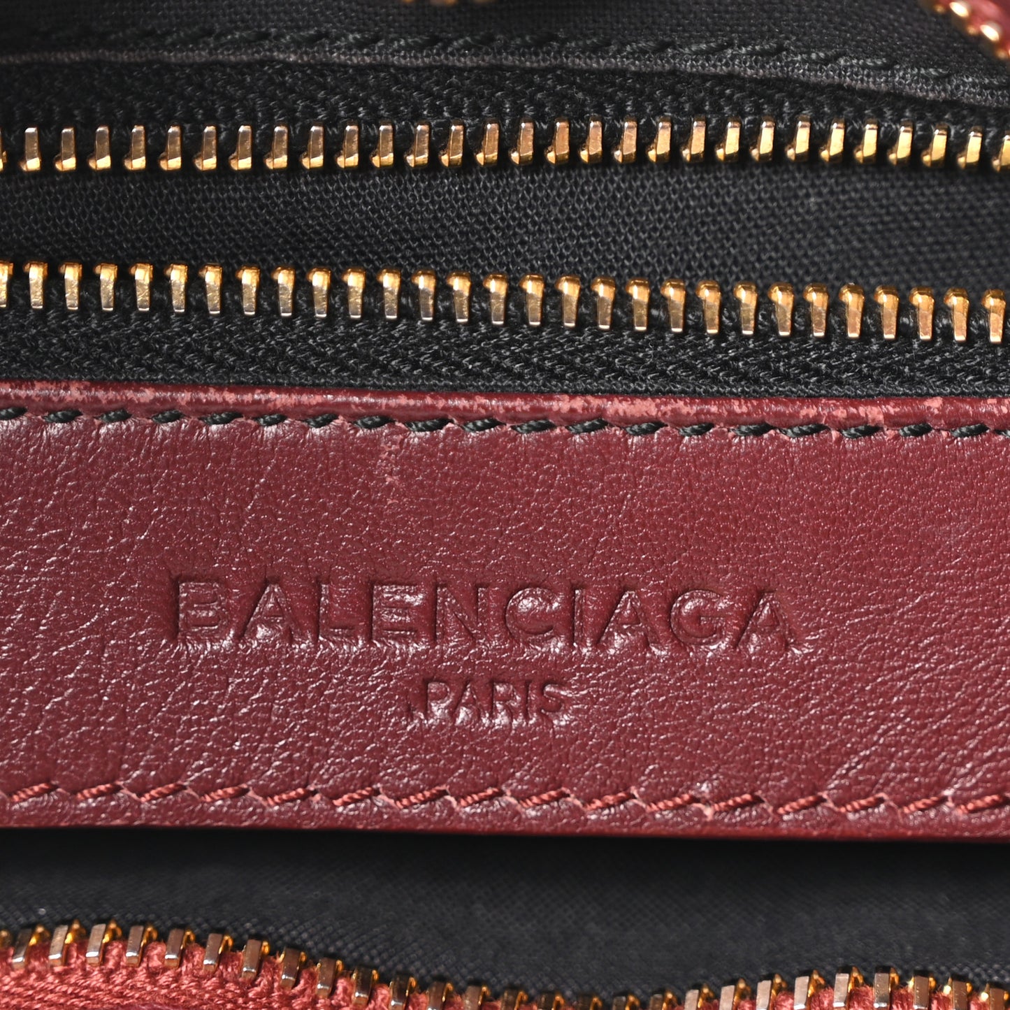 Chevre Gold Metallic Edge Hardware City Bordeaux