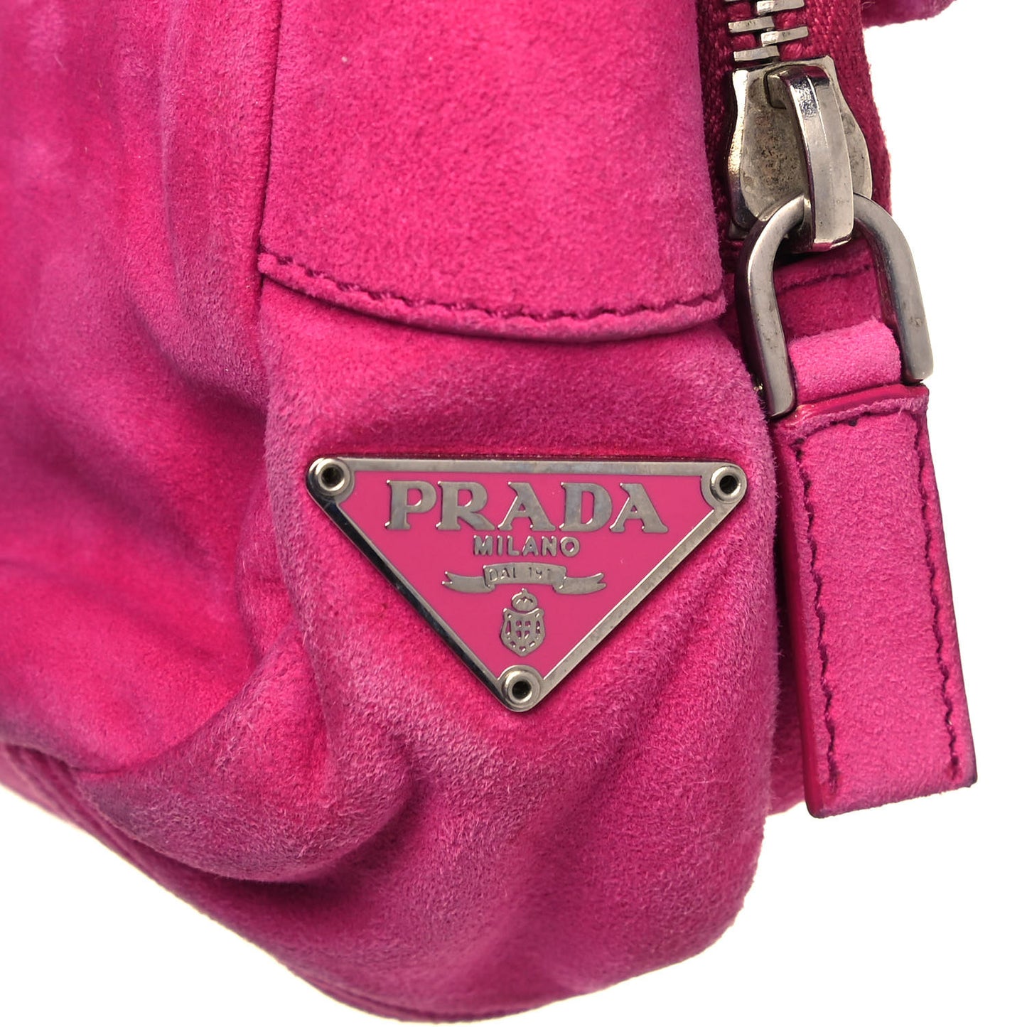 Scamosciato Suede Shoulder Bag Fuxia