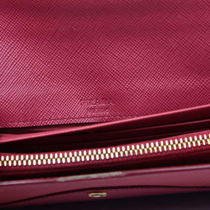 Prada Saffiano Continental Wallet Ibisco Peonia 14 of 15